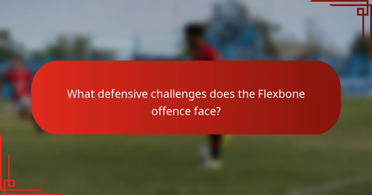What defensive challenges does the Flexbone offence face?